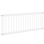 PawHut 26"-37" Dog Gate, Adjustable Pet Gate, Fits 14" Tall with 2 Extension, Pressure Mount Kit for Stairs and Doorways, White