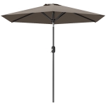 Outsunny Patio Sun Umbrella, Outdoor Parasol with 6 Ribs, Dark Grey
