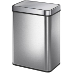 HOMCOM 13.2 Gallon Sensor Can, Automatic Garbage Can with Soft-Close Lid, Fingerprint-Proof Stainless Steel, Silver