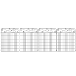 Outsunny Outdoor Metal Garden Fence Panels, Border Edging for Yard, Patio, 4 Pack, Square Vines