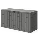 Outsunny 60 Gallon Resin Deck Box, Lockable Outdoor Storage Box, Splash-Resistant & UV Resistant Patio Storage Container