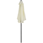Outsunny 6.6FT Patio Umbrella, Outdoor Parasol with 6 Solid Ribs, Cream White