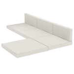 Outsunny Patio Furniture Cushions Water-Repellent Outdoor Loveseat Cushion Removable Covers 23.6" x23.6", Cream