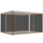 Outsunny Replacement Mosquito Netting for Gazebo 10' x 12' Black Screen Walls for Canopy with Zippers, Beige