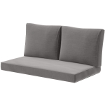 Outsunny 2 Seater Outdoor Seat Cushions with Backrest, Loveseat Double Sofa Outdoor Furniture Cushions, Light Grey
