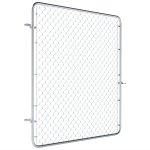 Outsunny Garden Gate Chain Link Fence Gate, Galvanized Steel Garden Door for Yard Entrance Way, 70.9 x 70.9 in., Silver