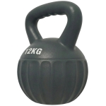 Soozier Kettlebell, 26 lbs Kettle Bell with Non-Slip Handle for Home Gym, Weight Lifting and Strength Training, Grey