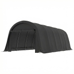 Outsunny 12' x 23.6' Heavy Duty Carport, UPF50+ Portable Garage Car Canopy Tent with Galvanized Frame, Large Door, Dark Gray