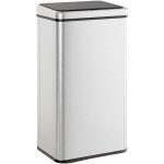 HOMCOM 13.2 Gallon Automatic Garbage Can with Soft-Close Lid, Touchless Trash Can with Fingerprint Resistant Stainless Steel