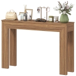 HOMCOM Modern Console Table, 47" Narrow Entryway Table, Walnut