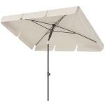 Outsunny 6' x 4' Patio Umbrella with Tilt, Rectangular Outdoor Umbrella for Garden, Beige