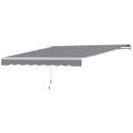 Outsunny 8' x 7' Retractable Awning, Patio Awnings, Sunshade Shelter with 280 g/m² UV & Water-Resistant Fabric, Dark Grey