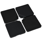 Outsunny Set of 4 Parasol Base Stand Weights for Banana Hanging Cantilever Umbrella, Can Be Filled with Sand or Water, Black