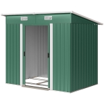 Outsunny 7'x 4' Metal Patio Storage Shed Garden Lockable Shed Tool Utility Storage Unit, Green