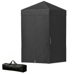 Outsunny 4 x 4 ft Compact Pop Up Canopy Tent, UPF 50+ Changing Room, Portable Instant Privacy Canopy with Mesh Window, Black