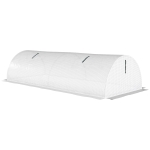 Outsunny Portable Mini Greenhouse, Tunnel Growing Tent with 5 Mesh Windows and Steel Frame,7' x 3' x 2', White