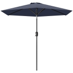 Outsunny Patio Sun Umbrella, Outdoor Parasol with 6 Ribs, Blue