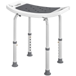 HOMCOM Height Adjustable Shower Chair Padded Bath Seat for Senior,