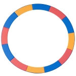 HOMCOM 12ft Trampoline Pad, Trampoline Replacement Safety Pad Mat Spring Cover, Water-Resistant, UV-Resistant, Tear-Resistant Edge Protection, No Holes for Pole, Colorful