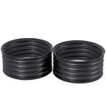 Outsunny Set of 2 Raised Garden Bed, Metal Planter Box with Safety Edging, Easy-to-assemble Stock Tank, Dark Grey