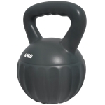 Soozier Kettlebell, 13 lbs Kettle Bell with Non-Slip Handle for Home Gym, Weight Lifting and Strength Training, Grey