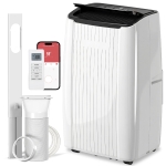 HOMCOM 14000 BTU 5-in-1 Portable Air Conditioner with Cool, Heat, Dehumidifier, Fan, Sleep, WiFi Voice Control, White