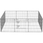 PawHut 24inch Foldable Metal Exercise Pet Playpen Yard Dog Puppy Kennel Cage 12 Panels