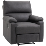 HOMCOM Recliner Chair, Manual Reclining Chair with Footrest, Padded Seat for Living Room, Bedroom, Study, Dark Grey