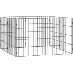 PawHut Foldable Metal Exercise Dog Playpen, Expandable Pet Fence Indoor Outdoor Use for Small Dogs, 20" x 24", 8 Panels, Black
