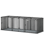 PawHut 83 Inch Heavy Duty Dog Crate, Extra Large Metal Dog Cage Kennel with Mat for Large Breeds, Modular Puppy Playpen