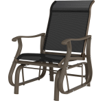 Outsunny Outdoor Glider Chair, Patio Glider with Steel Frame and Mesh Fabric, Outdoor Chair for Backyard, Garden, Porch, Black