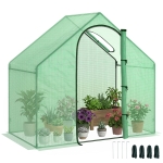 Outsunny 6 x 3.3 x 5.5ft Walk-in Garden Greenhouse with Door & Top Window, Portable Mini Greenhouse for Plants Flowers Herbs Tomatoes, Outdoor Hot House Growing Tent with Steel Frame & PE Cover