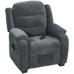HOMCOM Massage Recliner Chair, Power Recliner with Quiet Brushless Motor, Remote, Pockets, 2 Memory Positions, Dark Grey