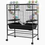 PawHut Small Animal Cage for Syrian Hamster, Gerbil Cage with Tubing System, Running Wheel, Ramps, Platforms