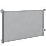PawHut Retractable Dog Gate, 36.6" Tall,  Extends to 55" Wide, Mesh Pet Gate with Single Hand Operation, for Stairs, Doorways