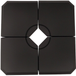 Outsunny 4-Piece Heavy Duty Cantilever Offset Umbrella Stand Base Weight, 264 lb. Capacity, Easy to Fill with Water or Sand