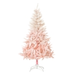 HOMCOM 5ft Unlit Spruce Artificial Christmas Tree with Realistic Branches and 450 Tips, Pink