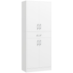 HOMCOM 71" Kitchen Cabinet with Drawer and Adjustable Shelf, Freestanding Tall Kitchen Pantry, White