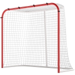 Soozier Hockey Net, All Weather Street Hockey Goal with Steel Frame, PE Mesh for Backyard, Easy Assembly
