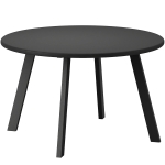 Outsunny Round Outdoor Side Table, Patio Coffee Table with Metal Frame and Non-Slip Foot Pads, Charcoal Grey