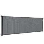 PawHut Retractable Dog Gate, 41" Tall,  Extends to 122" Wide, Mesh Pet Gate with Single Hand Operation, for Stairs, Doorways