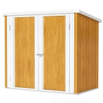 Outsunny 5' x 3' Metal Garden Storage Shed, Tool House with Double Doors for Backyard, Patio, Lawn