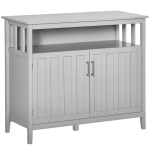 HOMCOM Sideboard Buffet Cabinet, Coffee Bar Cabinet with 2 Doors and Adjustable Shelves, Console Table for Kitchen Entryway Living Room, Gray