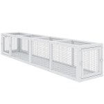 PawHut Wooden Cat Run with Weather Protection, Connecting Inside and Outside, 79"L x 15"W x 15"H, White