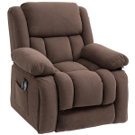 HOMCOM Overstuffed Power Lift Recliner Chair with Vibration Massage and Heat, Side Pockets, Pocket Spring, for Adults, Brown