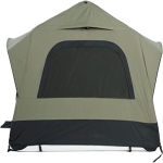 Quick-Setup 2-Person Camping Tent with Electric Pump, Inflatable Rooftop Tent for Car & SUV, 86.5″ L x 57″ W x 52.5″ H, Black+Green
