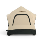Quick-Setup Tent with Electric Pump & Waterproof Fabric, Inflatable Rooftop Tent for Truck & SUV, 86.5″ L x 57″ W x 52.5″ H, Black+Cream