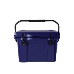 Insulated Portable Hard Cooler with Impact-Resistant Construction, Outdoor Ice Chest for Extended Travel, 21.5″ L x 15.5″ W x 15.5″ H, Blue