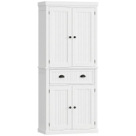 HOMCOM 72" Kitchen Pantry, Freestanding Storage Cabinet with Drawer, Doors, White