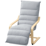 HOMCOM Accent Chair, Velvet Upholstered Living Room Chair with Footrest, Wood Frame, Light Grey